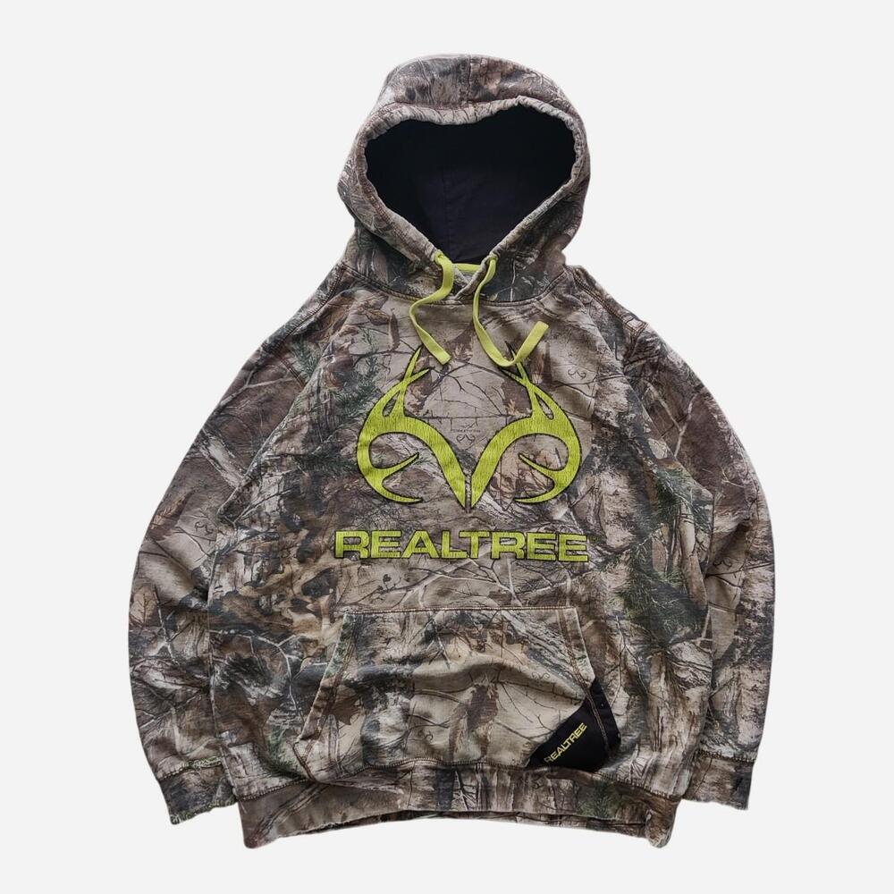 Realtree camo hoodie with green accents